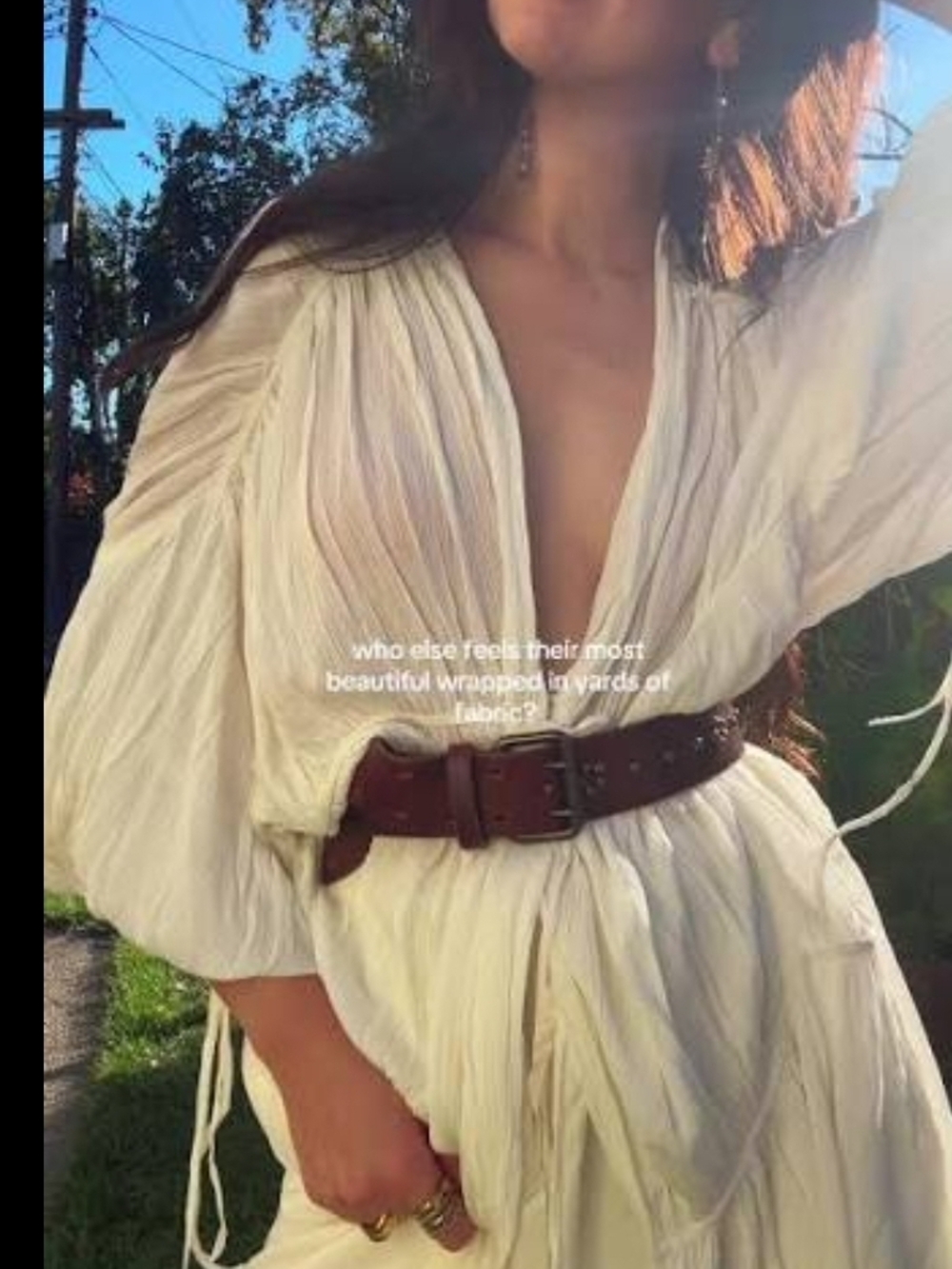 Free People Juliet Duster / White  Cream Flowy Top / Jacket